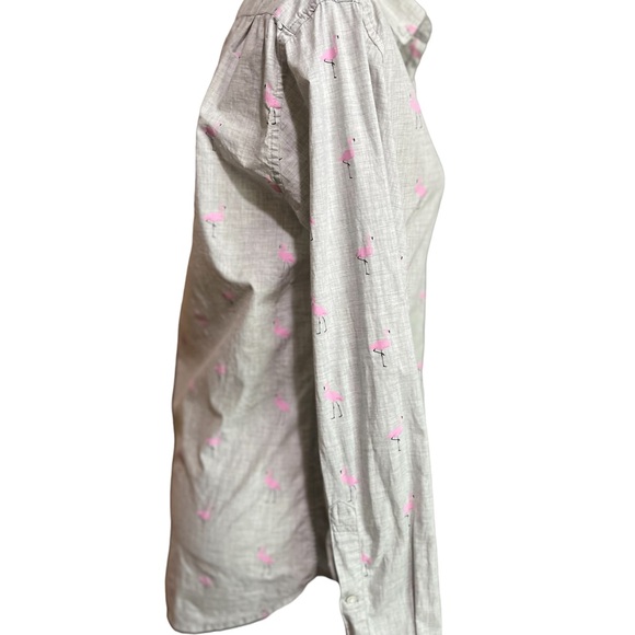 BONOBOS 🦩pink flamingo coastal beach slim fit long sleeve shirt - Picture 5 of 8